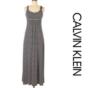 Calvin Klein Striped Stretch Maxi Dress. E…